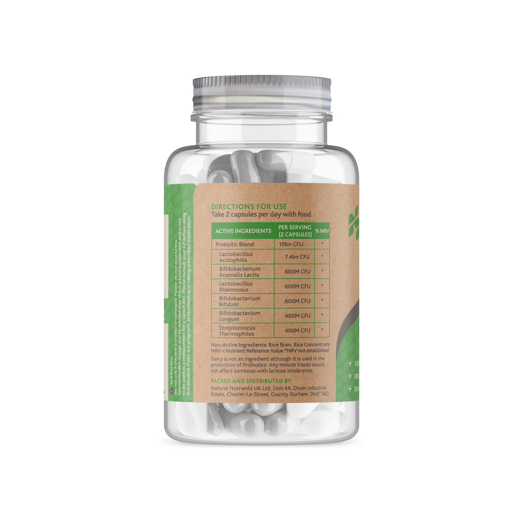 High Potency Probiotic Capsules | 10bn CFU's Back
