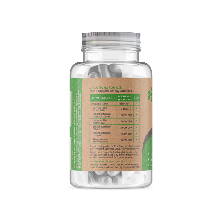 High Potency Probiotic Capsules | 10bn CFU's Back