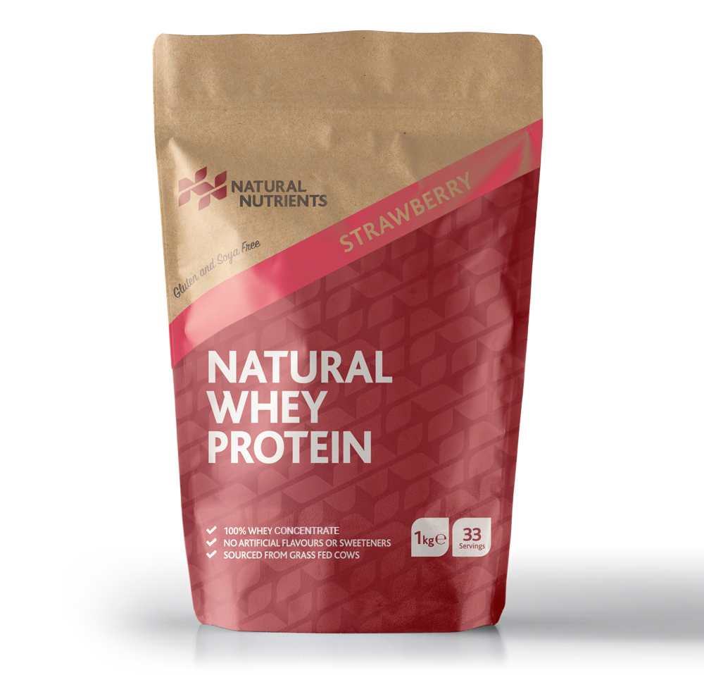 Natural Grass Fed Whey Protein CONCENTRATE - Strawberry