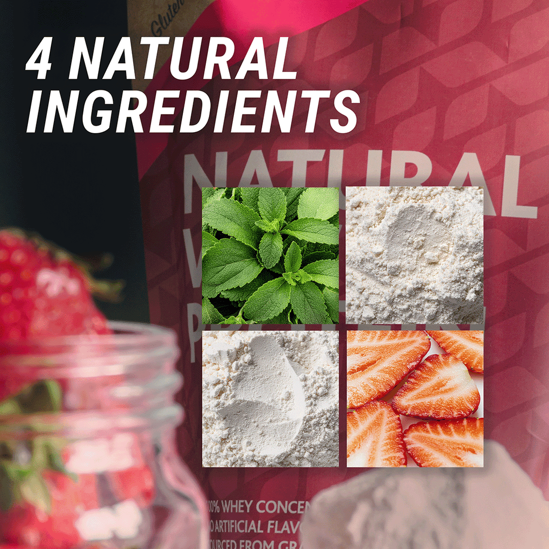 Natural Grass Fed Whey Protein CONCENTRATE - Strawberry