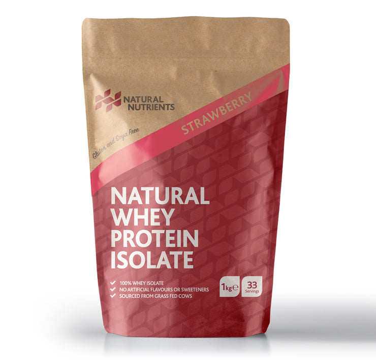Natural Whey Protein Isolate | Grass Fed | Strawberry Flavour