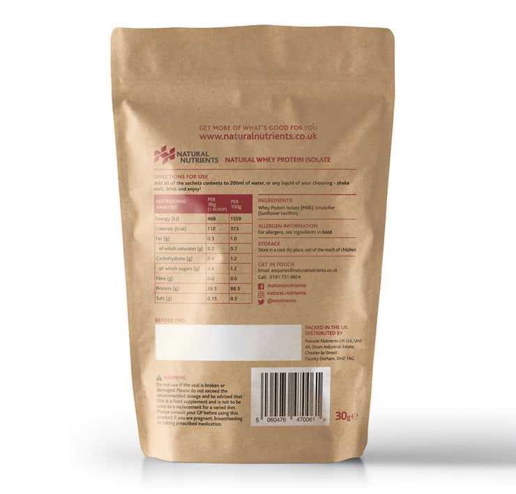 Natural Whey Protein Sample - 30G