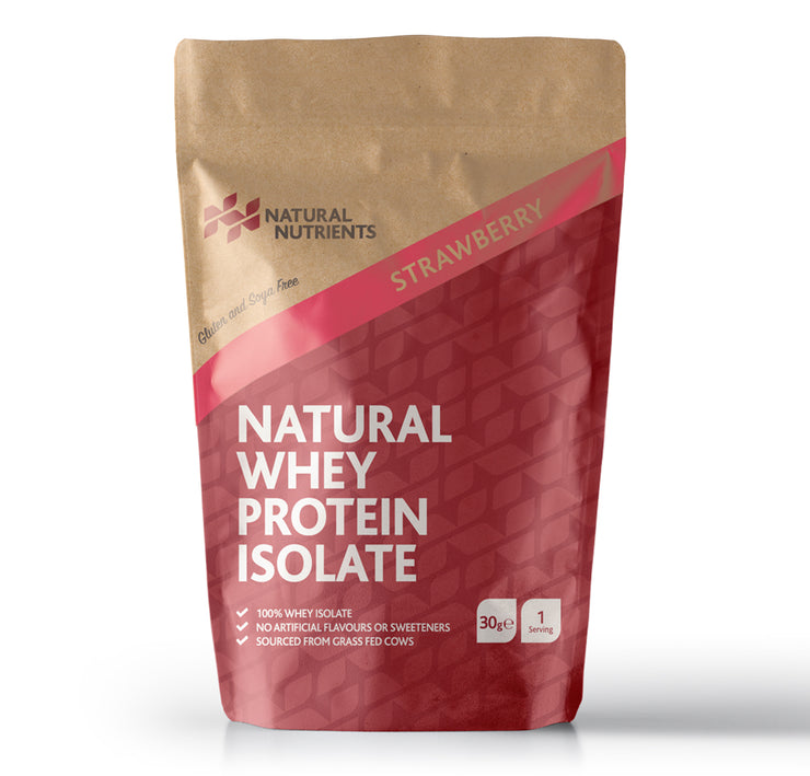 Natural Grass Fed Whey Protein Isolate - Strawberry Flavour