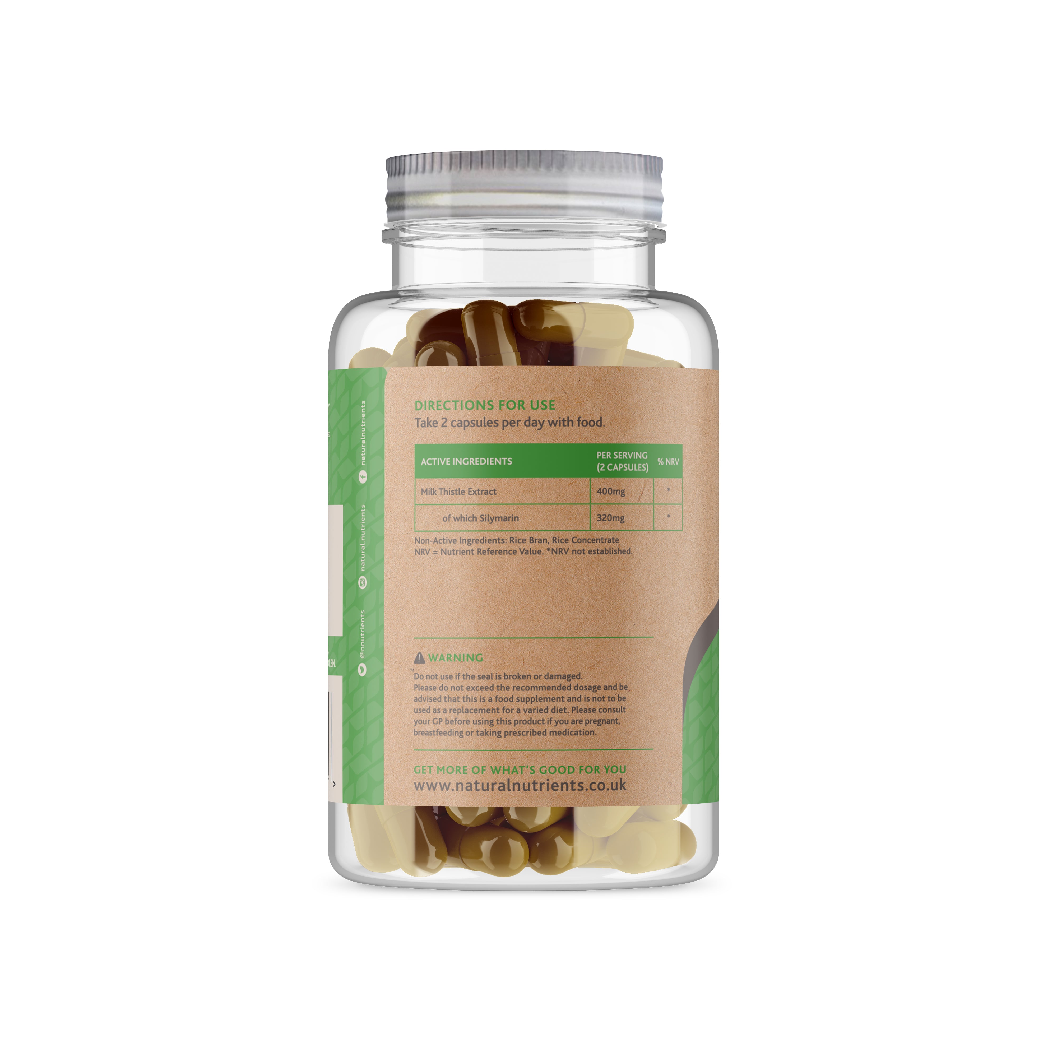 Milk Thistle Capsules - 120 Caps - Reverse