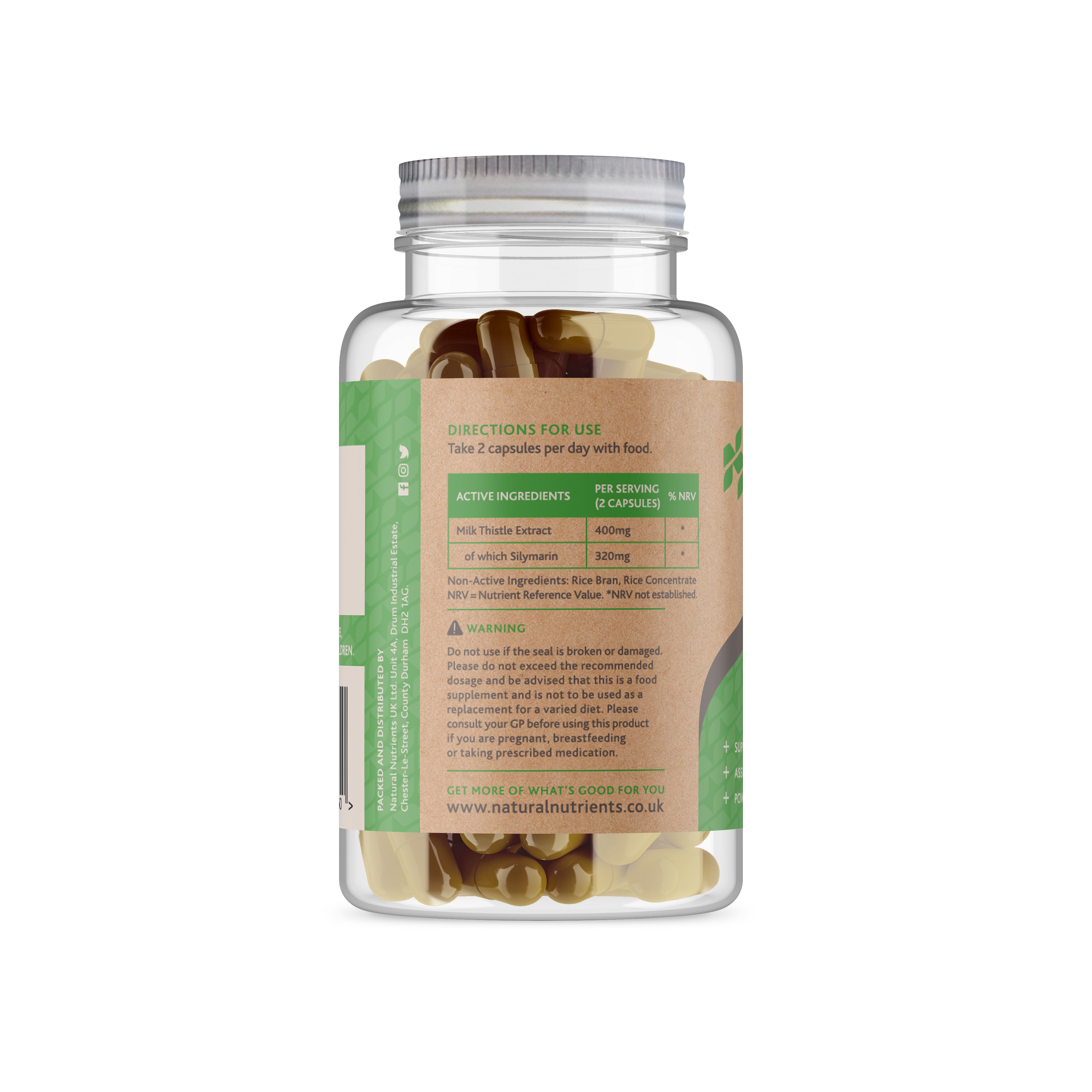 Milk Thistle Capsules - 60 Caps - Reverse