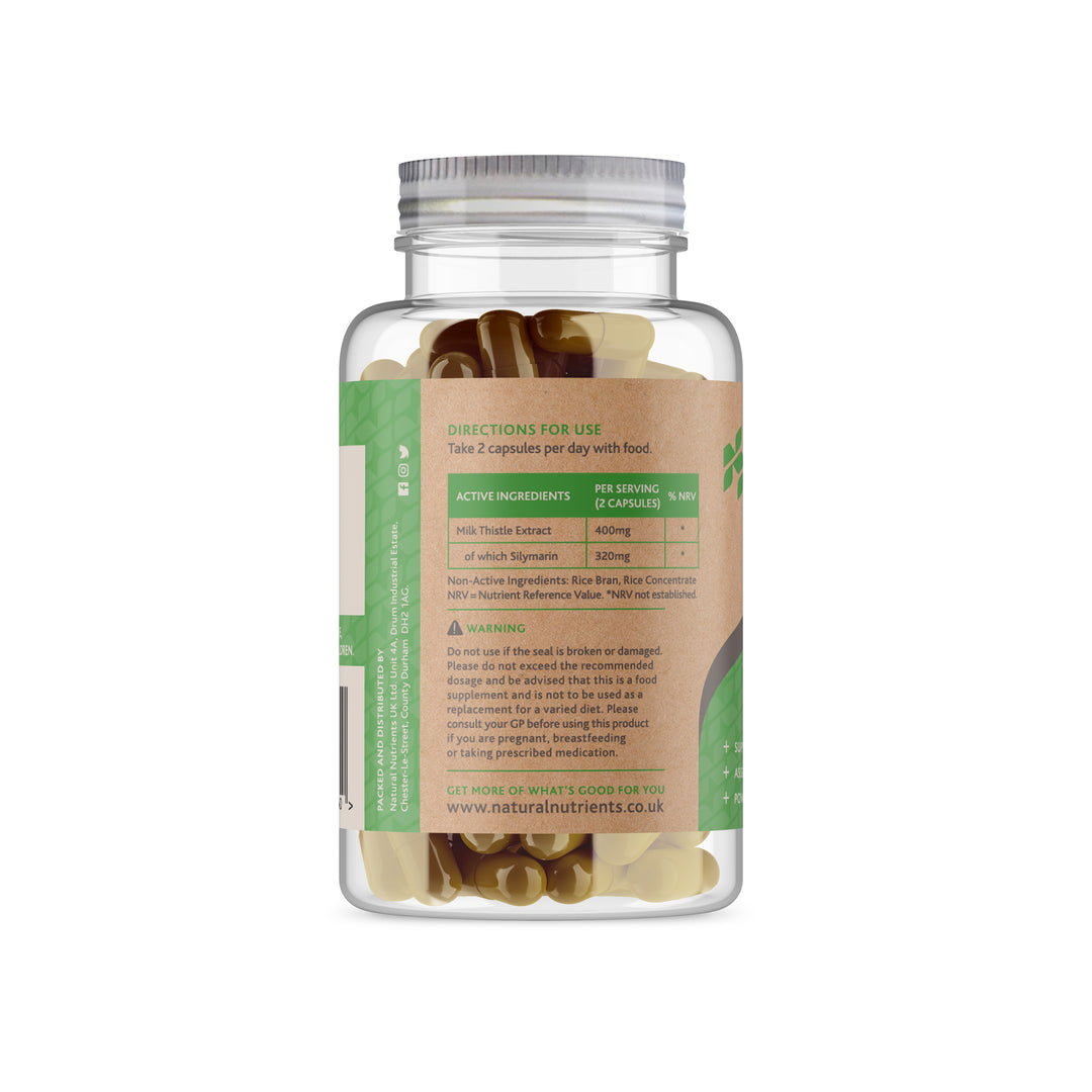 Milk Thistle Capsules - Back
