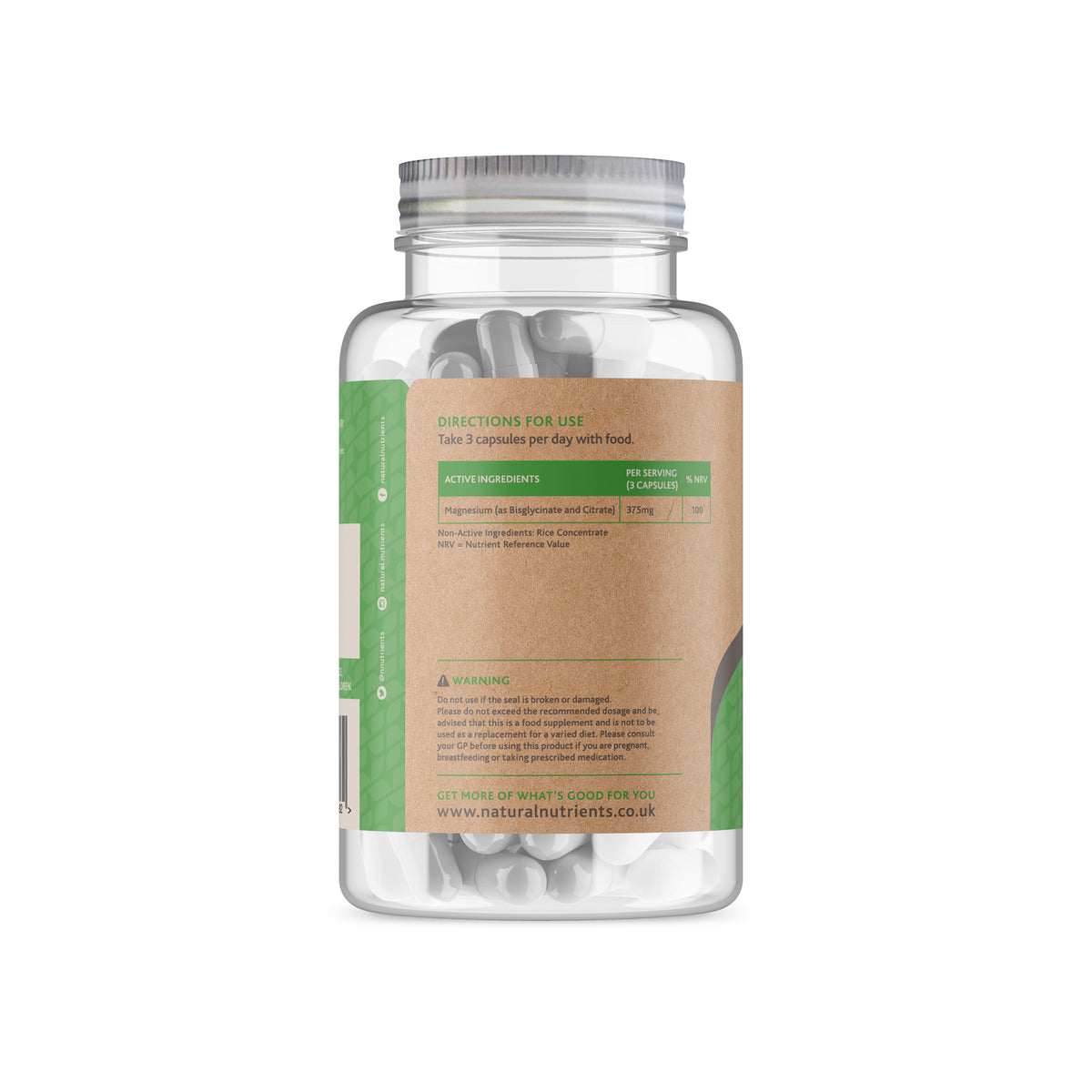 Super Magnesium | Citrate and Bisglycinate | 100% RDA – Natural Nutrients