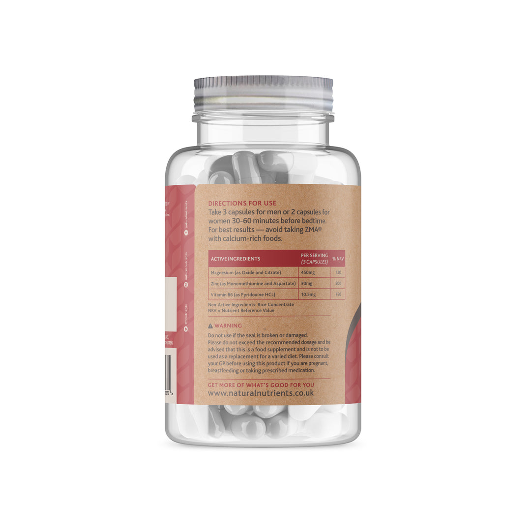 ZMA® Zinc and Magnesium Supplement - 180 Capsules Back
